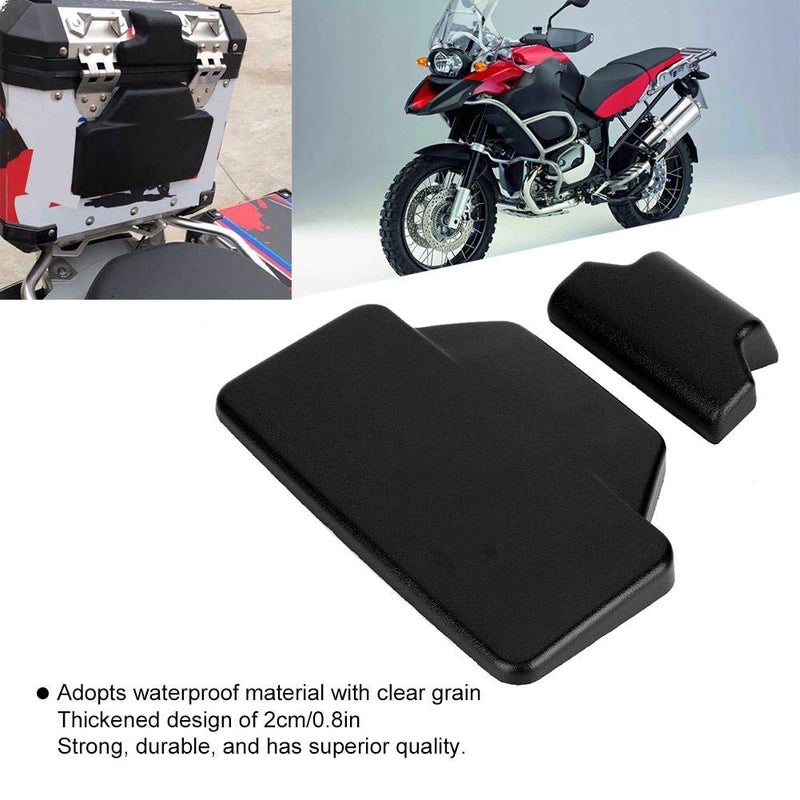 Suuonee Motorcycle Back Cushion, CNC Rear Pad Saddlebag Trunk Passenger Backrest Accessory Motorcycle Backrest Pad Top Case Backrest Pad Fit for F8GS Black Motorcycle Backrest - Image 4